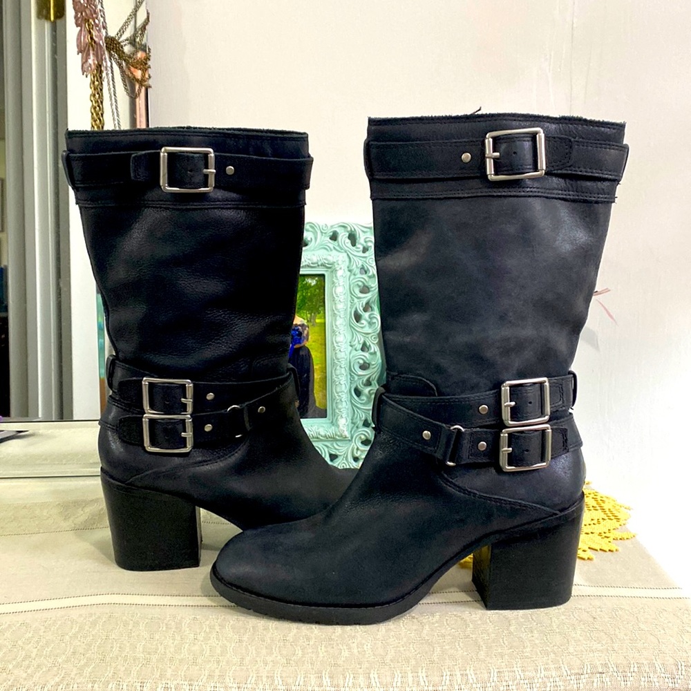 Jessica Simpson Genuine Leather boots with a 2” heel. Sz 9.